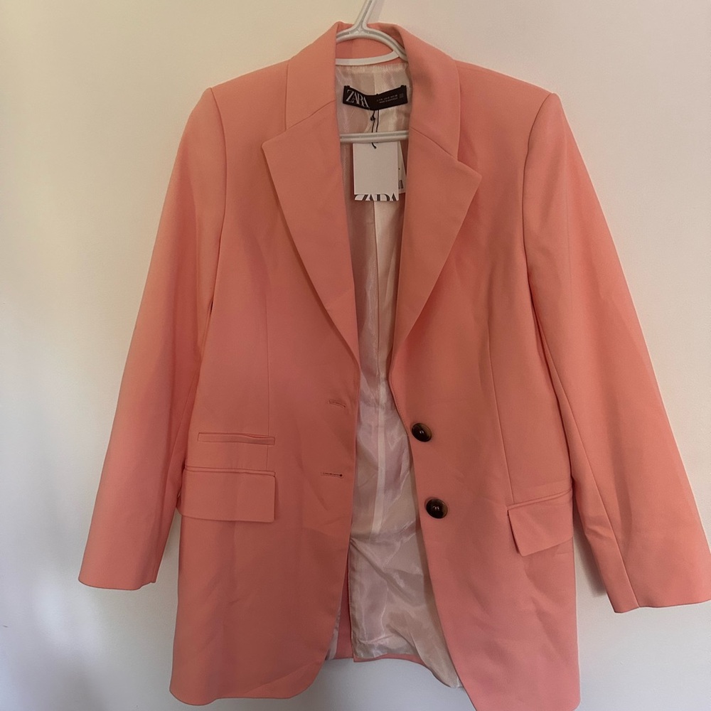 Zara oversized Women's Coral Blazer
